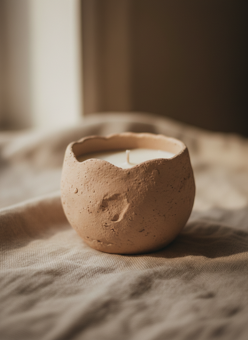 Home wabi sabi ceramic candle